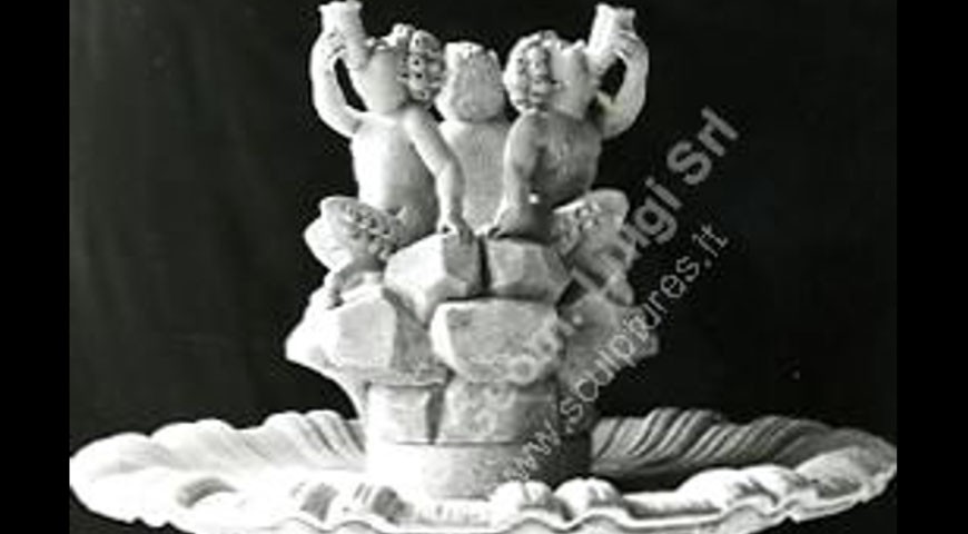 032 - One tier Limestone Fauns Fountain 