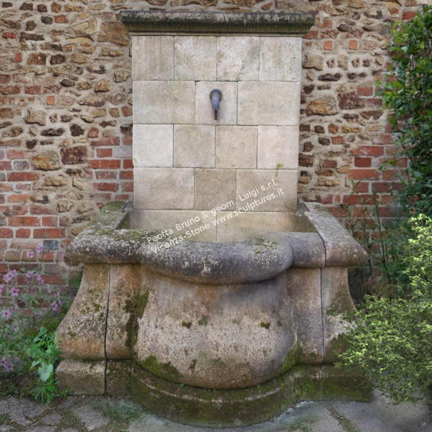 R086 Wall Fountain rustic style