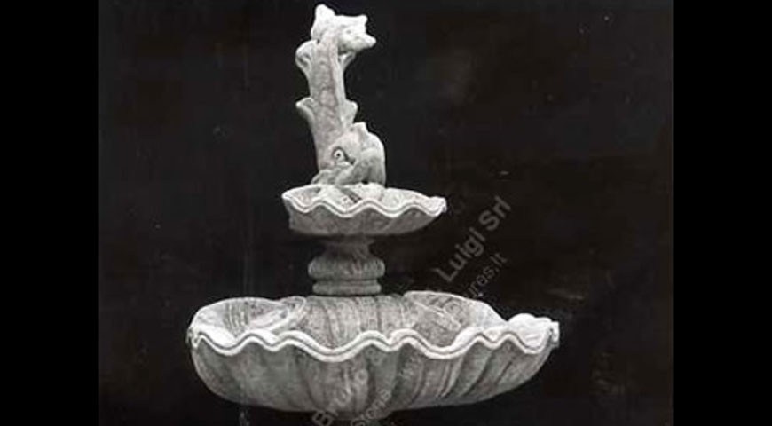 115 - Three tier Wall Fountain with Dolphins