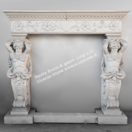 I016 Cariatidi Fireplace